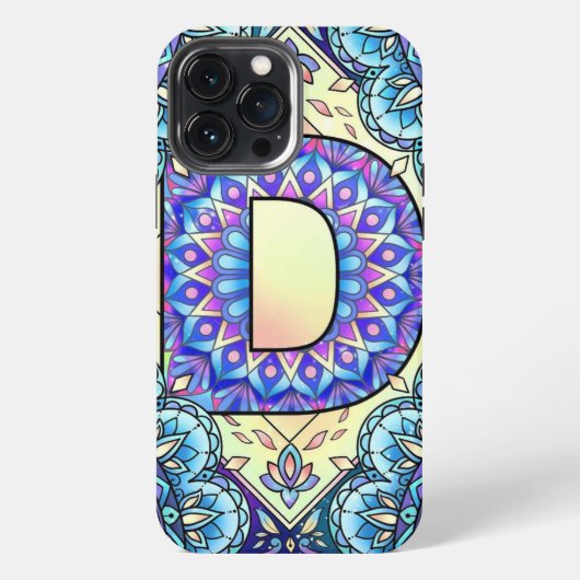 アルファベットDの曼荼羅 iPhoneケース (裏面)