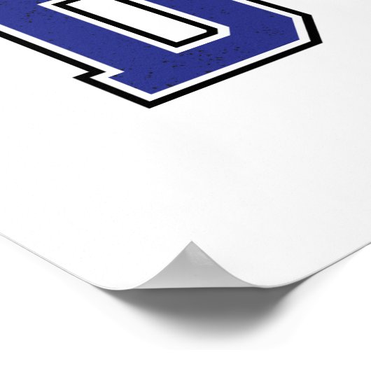 アルファベットD （青） ポスター (角)