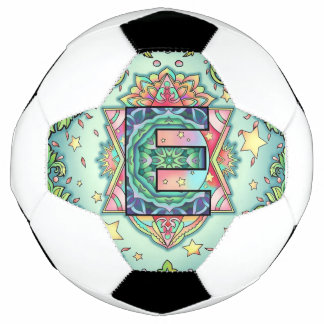 アルファベットE曼荼羅 サッカーボール