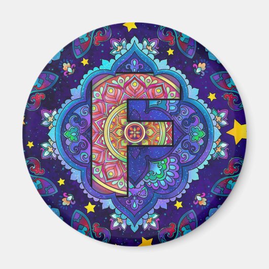 アルファベットF マグネット (正面)