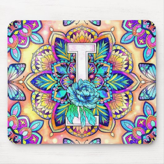 アルファベットI曼荼羅 マウスパッド (正面)