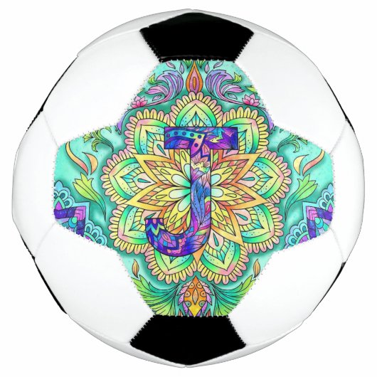 アルファベットJマンダラ サッカーボール (正面)