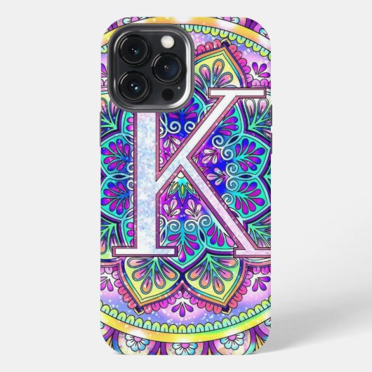 アルファベットK曼荼羅 iPhoneケース (裏面)