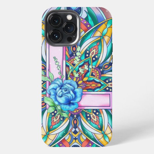 アルファベットLマンダラ iPhoneケース (裏面)