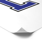 アルファベットL （青） ポスター (角)