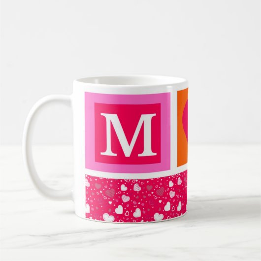 アルファベットMマグカップ コーヒーマグカップ (左)
