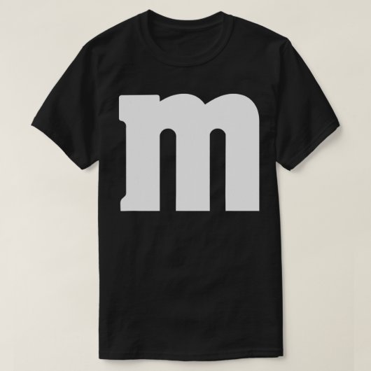 アルファベットM小文字m Tシャツ (デザイン正面)