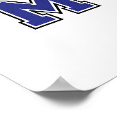 アルファベットM （青） ポスター (角)