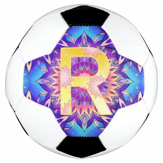 アルファベットRマンダラ サッカーボール (正面)