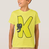 アルファベットTシャツ文字K Tシャツ (正面)