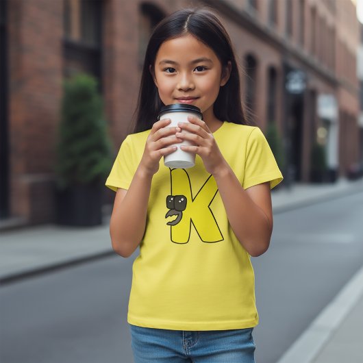 アルファベットTシャツ文字K Tシャツ