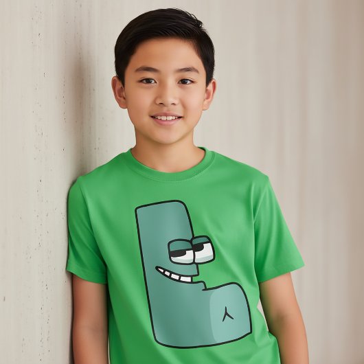 アルファベットTシャツ文字L Tシャツ