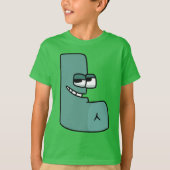 アルファベットTシャツ文字L Tシャツ (正面)