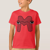 アルファベットTシャツ文字M Tシャツ (正面)