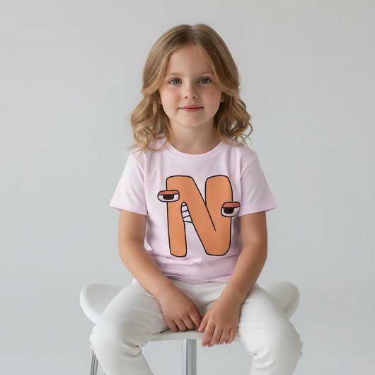 アルファベットTシャツ　レターN Tシャツ