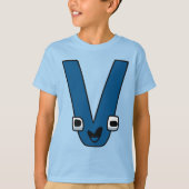 アルファベットTシャツ 文字 V Tシャツ (正面)