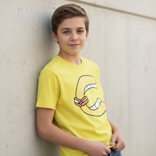 アルファベットTシャツ　文字C Tシャツ