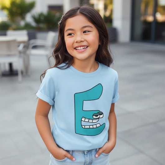アルファベットTシャツ 文字E Tシャツ
