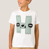 アルファベットTシャツ 文字H Tシャツ (正面)