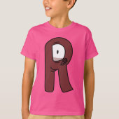 アルファベットTシャツ 文字R Tシャツ (正面)