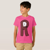 アルファベットTシャツ 文字R Tシャツ (正面フル)