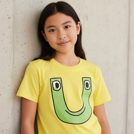 アルファベットTシャツ 文字U Tシャツ
