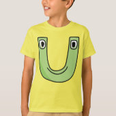 アルファベットTシャツ 文字U Tシャツ (正面)