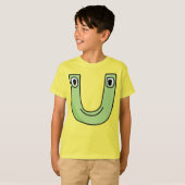 アルファベットTシャツ 文字U Tシャツ (正面フル)