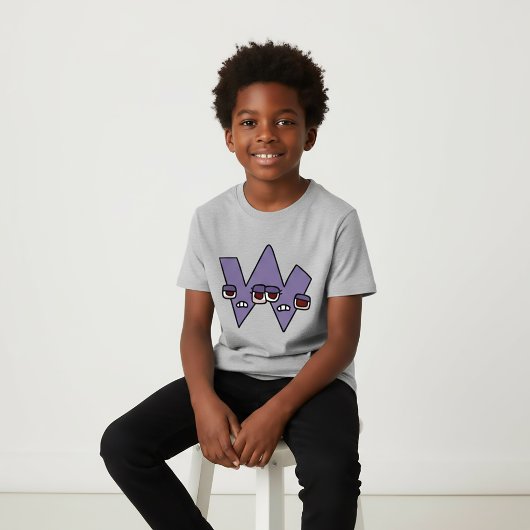 アルファベットTシャツ 文字W Tシャツ