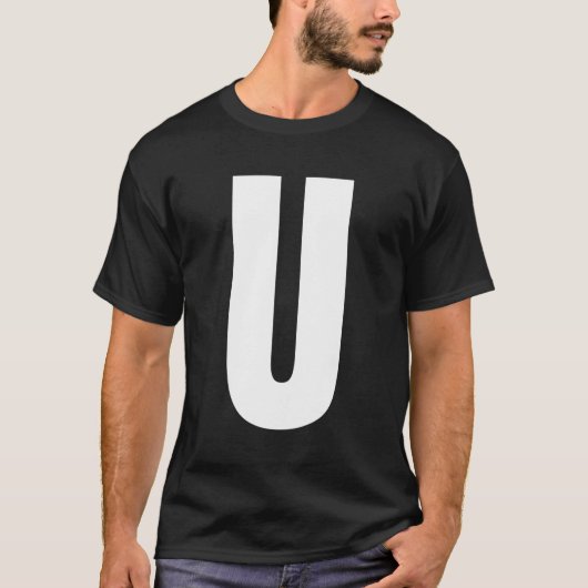 アルファベットU大文字ハロウィン Tシャツ (正面)