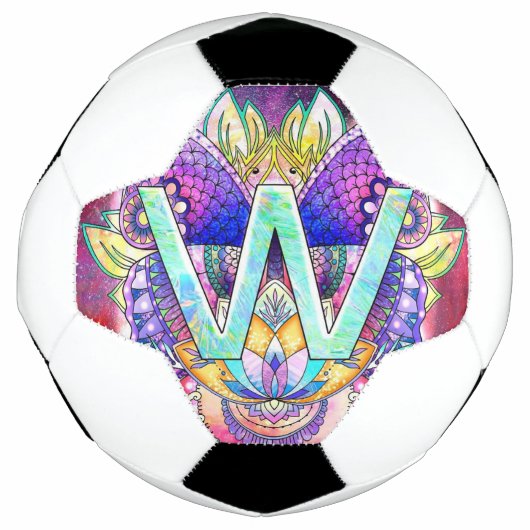 アルファベットWマンダラ サッカーボール (正面)