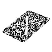 アルファベットX 中世の紋章 アールヌーボー マグネット (左側)