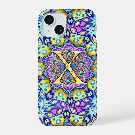 アルファベットX iPhone 15ケース (裏面)