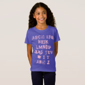 アルファベッ動揺してトソング（文字）女の子Tシャツ Tシャツ (正面フル)