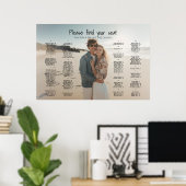 アルファベモダンル結婚ト写真の座席表 ポスター (ホームオフィス)