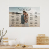 アルファベモダンル結婚ト写真の座席表 ポスター (キッチン)