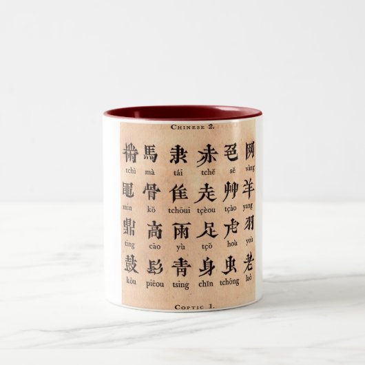 アルファベ中国のットマグ ツートーンマグカップ (中央)