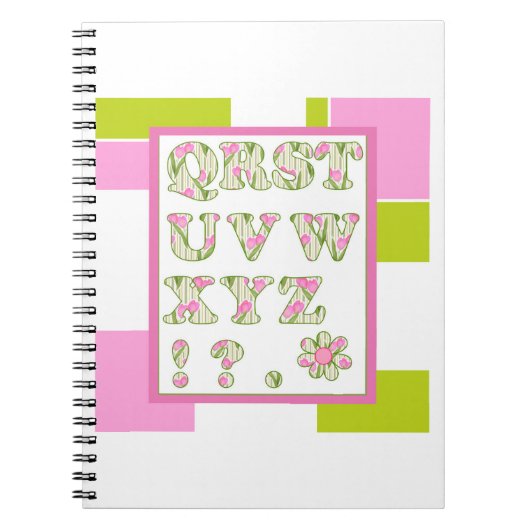 アルファベ子供へット、アルファベット、ABC ノートブック (正面)