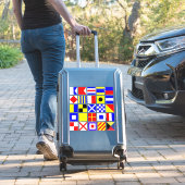 アルファベ航海のットセーリングフラッグカーデカール シール (スーツケースインサイチュ)