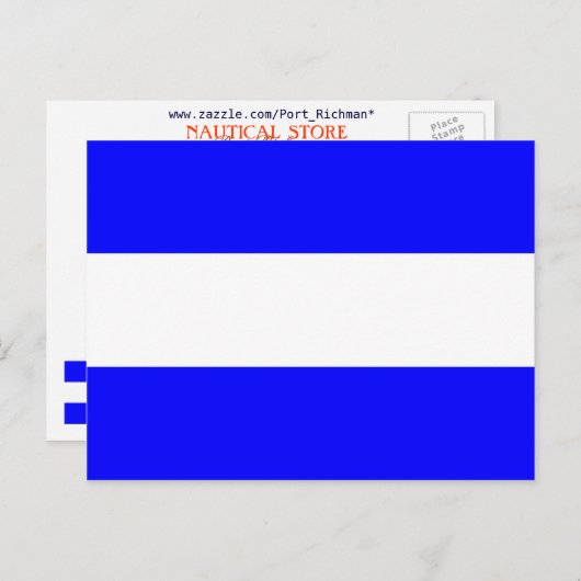 アルファベ航海のットフラグの信号文字J ポストカード (正面/裏面)