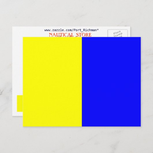 アルファベ航海のットフラグの信号文字K ポストカード (正面/裏面)