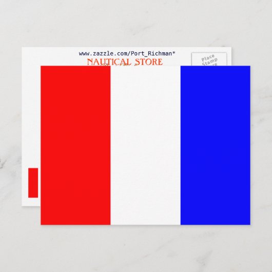 アルファベ航海のットフラグの信号文字T ポストカード (正面/裏面)