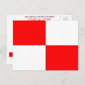 アルファベ航海のットフラグの信号文字U ポストカード (正面/裏面)