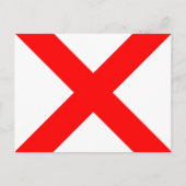 アルファベ航海のットフラグの信号文字V ポストカード (正面)