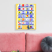 アルファベ航海のットフラグ キャンバスプリント (インサイチュ (リビング))