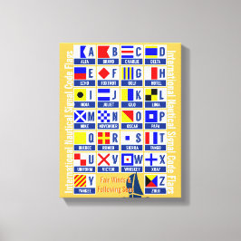 アルファベ航海のットフラグ キャンバスプリント