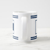 アルファベ航海のット文字の名前をカスタムする ジャンボコーヒーマグカップ (裏面)