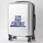 アルファマイクおもしろいフォクストロットパイロットことわざ シール (スーツケース)