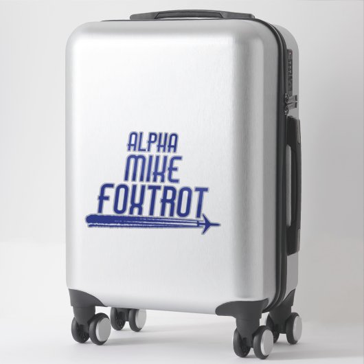 アルファマイクおもしろいフォクストロットパイロットことわざ シール (スーツケース)