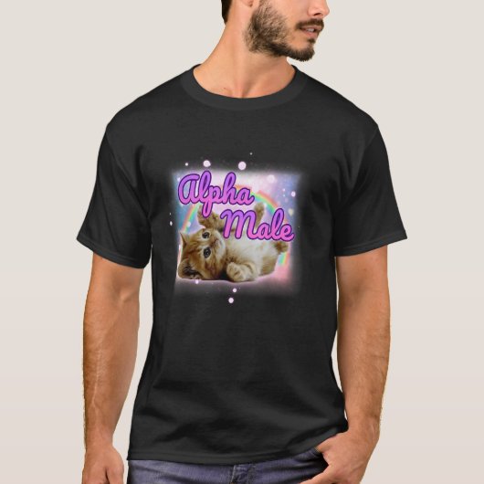 アルファメイル 猫 ミーム Tシャツ (正面)